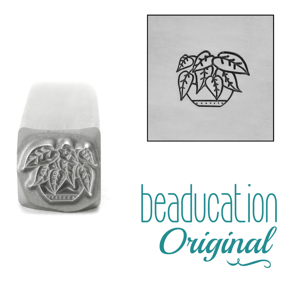 Metal Stamping Tools Heartleaf Philodendron Plant Metal Design Stamp, 8mm - Beaducation Original